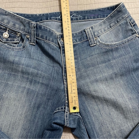 Inc Denim Curvy Fit Cuffed Capri Jeans Medium Wash Size 14 - Picture 7 of 11